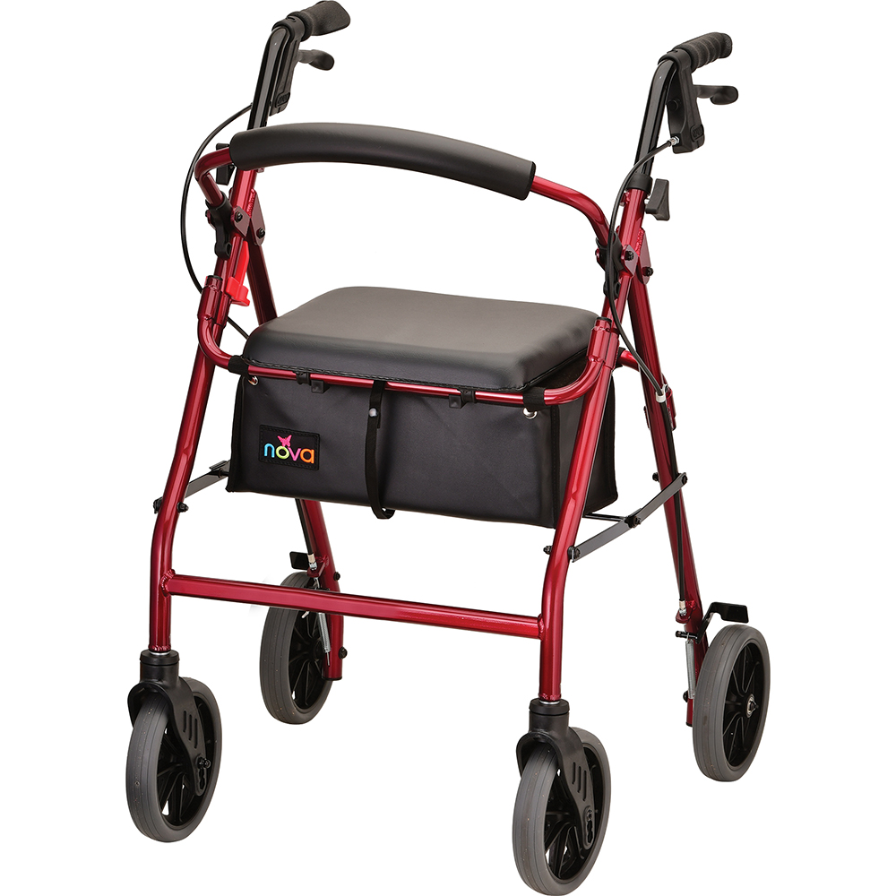 Click to view ZOOM 24 ROLLING WALKER RED
